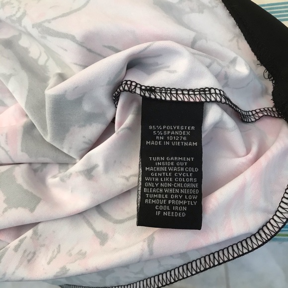 Indication ECI Pink Floral Shift Dress Size Medium All Over Print Bell Sleeve - Picture 7 of 8